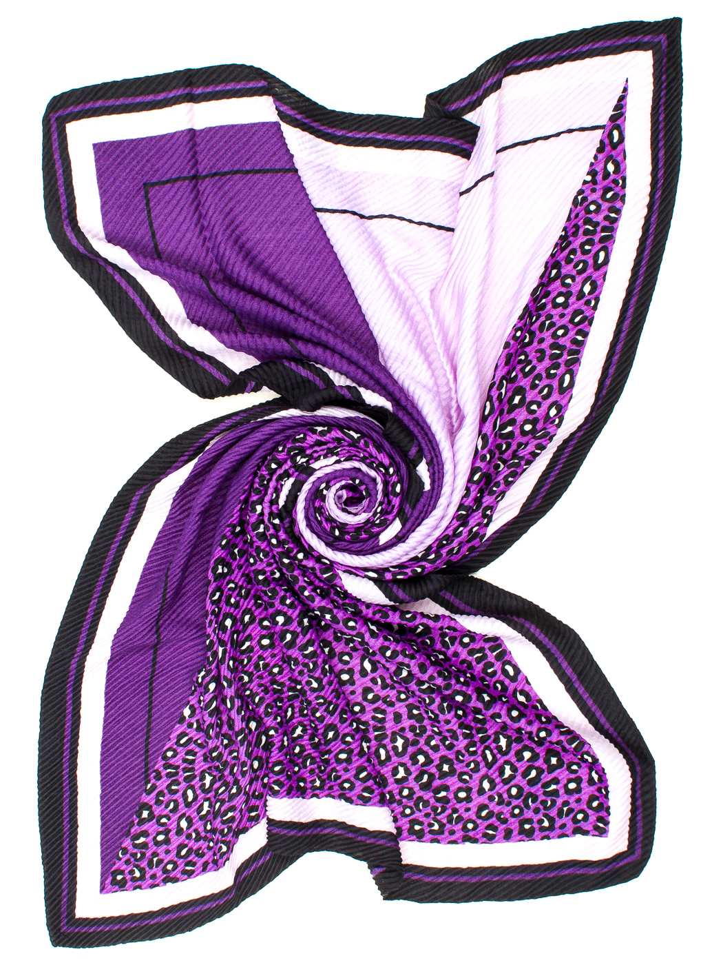 STOLA PLISSE' MINI MACU, 85X185 - PURPLE